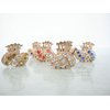 small mini gold metal crystal hair claw clip (Primary color: Blue)