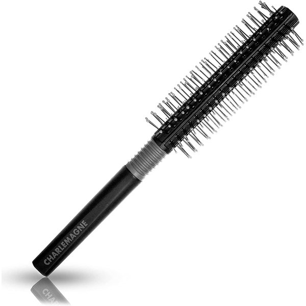 Charlemagne Round Brush - Round Brush/Round Hair Brush - Men Hair Brush - Small Round Brush - Round Beard Brush - Rotating Brush - Beard Round Brush - Roller Brush