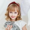 Exacoo Happy Birthday Headbands for Women Girls Red Headband Knont Hair Bands for Birthday Decorations Wide Headband Rhinestone Pearl Hair Accessories Princess Halloween Birthday Party Decorations