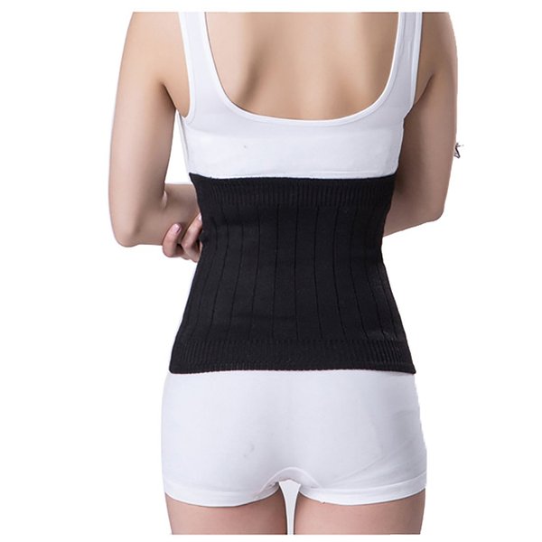 YUPPIE TONE Warm Cashmere Waistband Abdominal Protector Unisex Kidney Stomach Binder Waist Support Protector Belt Black M