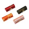 yueton 4 Pack Chinese Style Brocade Lipstick Case Unique Woven Satin Lipstick Holder Lipstick Box with Mirror for Women Girls, Random Colors