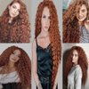 24 26 28 Inch Light Brown Bundles Human Hair Color 30 Bundles Brown Water Wave Human Hair Bundles Double Weft Brazilian Virgin Remy Hair Extensions For Black Women