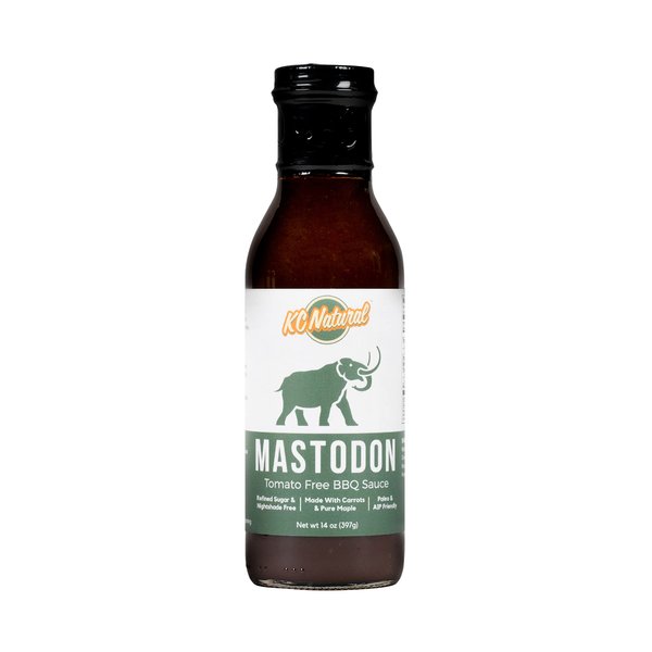 KC Natural - Mastodon Barbecue Sauce - Nightshade Free - Paleo and AIP Friendly - 14 oz