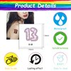 49 PCS Lucky Number 13 Temporary Tattoos, Er-as To-ur Merch 13 Tattoos, Concert Decorations for Fans Gifts, Hand Tattoo with Glitter Star