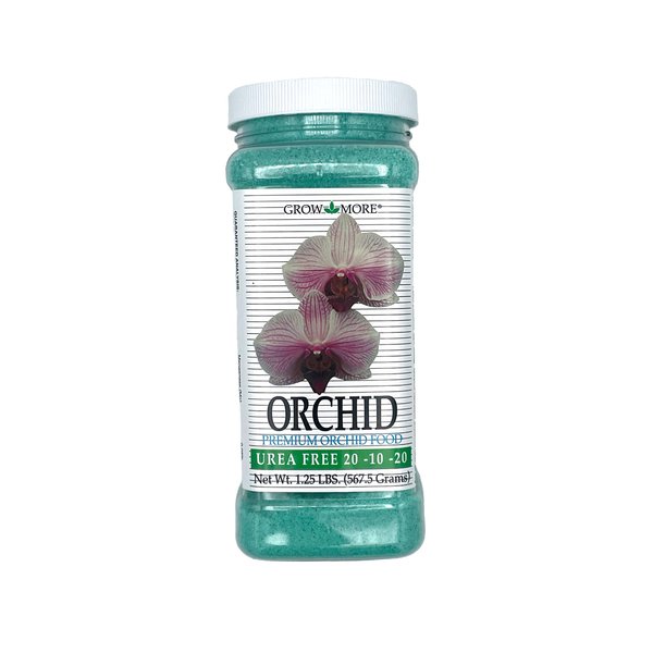 Grow More Premium Urea Free 20-10-20 Orchid Food Fertilizer - 1.25lb of Water Soluble Orchid Fertilizer for Longer, Healthier, and More Beautiful Blooms Year Round - Orchid Plant Food