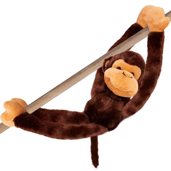 ArtCreativity Long Arm Plush Monkey, 23 Inch Hanging Monkey with Connectable Limbs, Ultra Soft and Huggable Stuffed Animal for Kids, Cute Home and Nursery Décor, Best Birthday Gift Idea