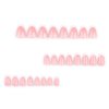 OCOUYVD Pink Almond Shaped Press on Nails Short French Tips Fake Nails Glue on Nails Pink White Glossy Reusable Full Cover Acrylic Nails Almond Stick on Nails for Women Nails Art Decorations