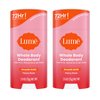 Lume Whole Body Deodorant - Smooth Solid Stick - 72 Hour Odor Control - Aluminum Free, Baking Soda Free and Skin Safe - 2.6 Ounce (Pack of 2) (Peony Rose)