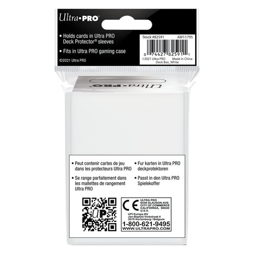 Ultra Pro Solid White Deck Box