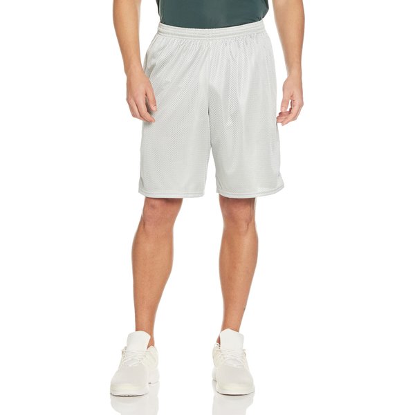 Champion Long Mesh Men's Shorts with Pockets_Athletic Grey_L