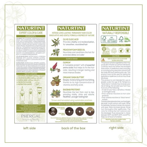 NATURTINT HAIR COLOR,6N,DARK BLONDE, 5.28 FZ by Naturtint