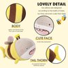 ARELUX 14in Bee Plush Pillow Stuffed Animal,Fuzzy Yellow Honeybee Shark Plushie Doll Pillow,Stuffed Shark Pillow,Soft Anime Bee Pillow Toy Friends Family Member