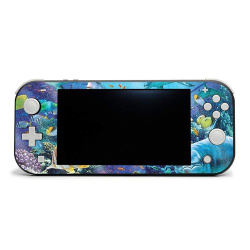 Mighty Skins Glossy Glitter Skin for Nintendo Switch Lite - Ocean Friends | Protective, Durable High-Gloss Glitter Finish | Easy to Apply, Remove, and Change Styles | Made in The USA