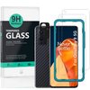 Ibywind Screen Protector For OnePlus 9 5G,with 2Pcs Tempered Glass,1Pc Camera Lens Protector,1Pc Backing Carbon Fiber Film [Fingerprint Reader,Easy to install]