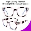 VISOONE Spring Hinge Medium Round TR90 Blue Light Blocking Glasses with Anti Eye Strain and Computer Glare for Women Man BELLAMY