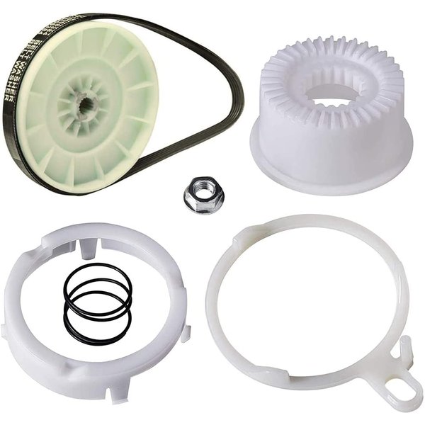W10721967 Washer Pulley Clutch Kit & W10006384 Washer Drive Belt Fit for Whirlpool Kenmore Maytag Washing Machine Replaces PS10057144 W10239973 W10006352 W10006354 W10006356 W10315818 W10326374