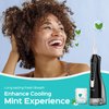 COSLUS Water Flosser Pick with 30pcs Whitening Mint Flavor Refill Combo for Teeth, Braces, Gums Care - Easy to Use, Portable for Coffee Lovers & Travel, Rechargeable, BPA-Free, Black, W40(F5020E)