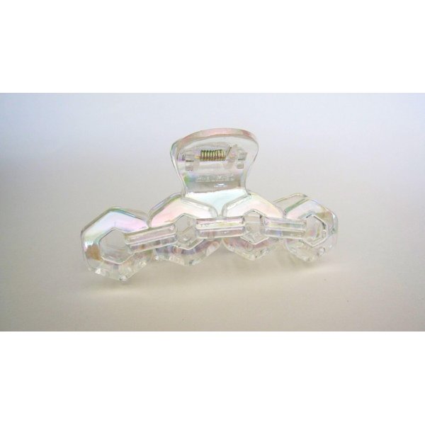 Generic Clear transparent iridescent design hair claw clip for long fine hair