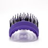 NuWay 4HAIR DoubleC PRO U.S. Patented Double Curved Detangling Brush is Hair Dryer Safe (Hyacinth)