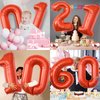 40 inch Big Size Number 9 Foil Helium Balloons Birthday Party Celebration Decoration, Digital Decorations Supplies, Wedding Anniversary Inch Decoration Kids(Red,Number 9)