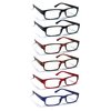 Boost Eyewear Reading Glasses, 6 Pairs with Spring Hinges in Black, Tortoise, Blue, Red - For Men, Women (+1.50)