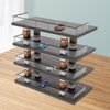Generic 1/64 Scenery Diorama Parking Lot Vehicle Garage Acrylic Showcase New, Simulation Parking Lot Display Case Desktop Decor, Black 4 Tires