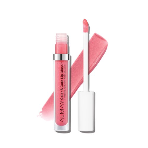Almay Hydrating Lip Gloss, Soft Natural Colors, Prebiotic Complex, Hyaluronic Filling-Sphere Technology, 100 Pink Twilight, 0.1 fl oz.