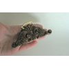 Generic Real decorative wood and metal hair claw clip (Primary color: Light wood), 1 Count (Pack of 1)