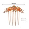 Micro Traders Flower Hair Comb Rhinestone Wedding Bride Headpiece Hair Ornament Decorative Hair Accessories for Women and Girls Hairstyles Champagne