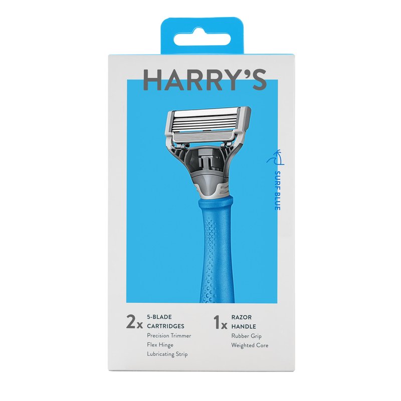 Harry's Original Razors for Men - Two 5-Blade Cartridges and 1 Razor ...
