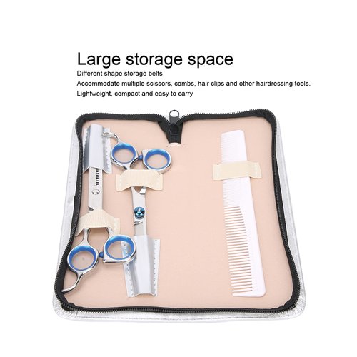 PU Leather Scissors Pouch, Hair Stylist Scissor Holder Pouch Cases for Hairdressers, Salon Tools Holster Bag, Portable Barber Shears Holder to Store & Better Protection of Hairdressing Tools