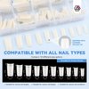 SAVILAND Acrylic Nail Tips: 10 Size Nail Tips for Acrylic French Nail Tools Natural Nail Tips Square Long Gel X Nail Tips Professional Gel X Nail Extension Manicure Salon At Home