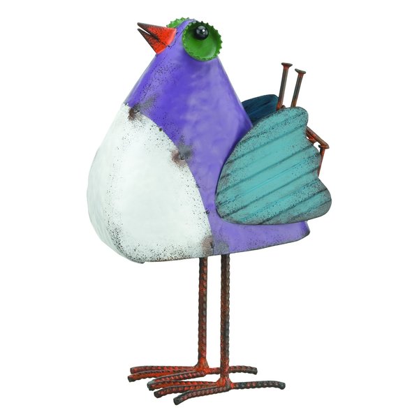 Regal Art & Gift Folk Bird Decor, Purple