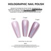 Ownest Holographic Nail Polish, Gorgeous Glossy Holographic Halo Glitter Polish Nail Art Nail Pigment Diamond Laser Nail Polish-LS06