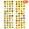 Sunflower Temporary Tattoos First Birthday Party Decorations Supplies Favors 96 PCS 8 Sheets Cute Fake Tattoo Stickers Party Games For Children Kids Boys Girls School Gifts Rewards Home Activity