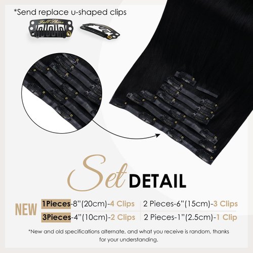 Full Shine Real Hair Extensions Clip in Human Hair Jet Black 22 Inch Tape Clip in Extensions Human Hair Brazilian Real Hair Clip ins Black Human Hair Extensions Invisible Pu Weft 8Pcs 120 Grams