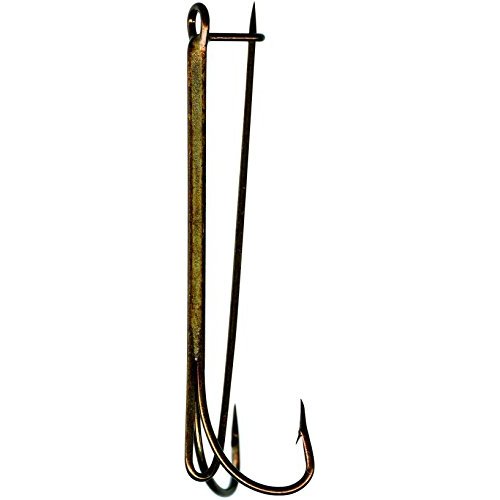 Mustad Double Live Bait/Liver Hook with Safety Pin - Bronze 2/0