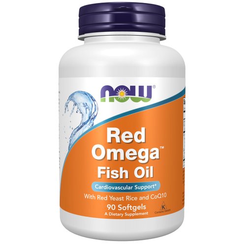 NOW Supplements, Red Omega™ with CoQ10 30 mg and Omega-3 Fish Oil, Cardiovascular Support*, 90 Softgels