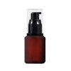 Ericotry 1PCS 30ml 1oz Rose Red Frosted Empty Glass Cosmetic Cream Lotion Pump Bottle with Black Pump Head and Anti-Dust Cap Travel Containers for Beauty Liquid Essential Oil Facial Cream Emulsion