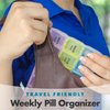 Weekly Pill Organizer - 21 Day Pill Planners for Pills Vitamins & Medication, 3 Times-a-Day Medication Reminder Boxes, Easy to Read & Travel Friendly