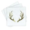 Antler Christmas Cocktail Napkins – Gold Foil Embossed Holiday Napkins, 3-Ply Gold Foil Disposable Christmas Napkins by Sunshine Supply
