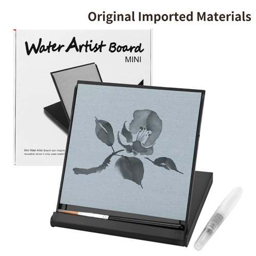 Up2UofZen Mini Buddha Drawing Board Kit with Bamboo Brush & Water Pen, Reusable Inkless Sketch Pad, Painting Art Supplies for Mindfulness & Meditation