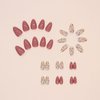 30Pcs Almond Fake Nails RTKHFZE Short Press on Nails with Cute Flower Designs Press on False Nails Glossy Acrylic Nails Artificial False Nails Full Cover Stick on Nails for Women