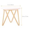 NUOBESTY Dollhouse Table Miniature Coffee Table Wooden Mini Circle Table Model 1:12 Miniature Furniture Scenes Decoration