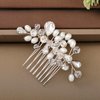 JORCEDI Bride Wedding Hair Comb Bridal Hair Piece Rhinestone Wedding Accessories for Women Girls Party Photography Wedding