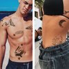 Ooopsiun 30 Sheets Small Black Mountain Planet Temporary Tattoos for Men Women - Unique Realistic Waterproof Forest Triangle Designs Body Art Tattoos for Adults