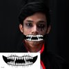 Halloween Temporary Horror Scary Mouth Tattoo Stickers Prank Props Makeup Costume Accessories Face Kit Men or Women Adults Kids Cosplay Party Masquerade