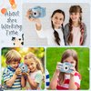 FurUlixty Upgraded Kids Camera Toys - Kids Digital Camera with Soft Silicone Cover, 1080P HD Selfie Video Camera for Boy Girl Toddler, with 64G SD Card, 3Hrs of Ultra-Long Battery Life (Azure Cat)