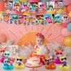 karg 8Pcs Cat Party Decorations, Cute Honeycomb Centerpieces Table Toppers, 3D Double Side Cake Toppers,Cat Birthday Supplies for Girls and Boys