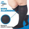 Made in USA - T.E.D. Anti Embolism Compression Knee High for Women and Men 15-20mmHg - Graduated Compression Socks for Embolism Relief - Black, Medium - A401BL2